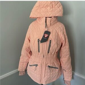 Free People Quilted Peach Ski Jacket